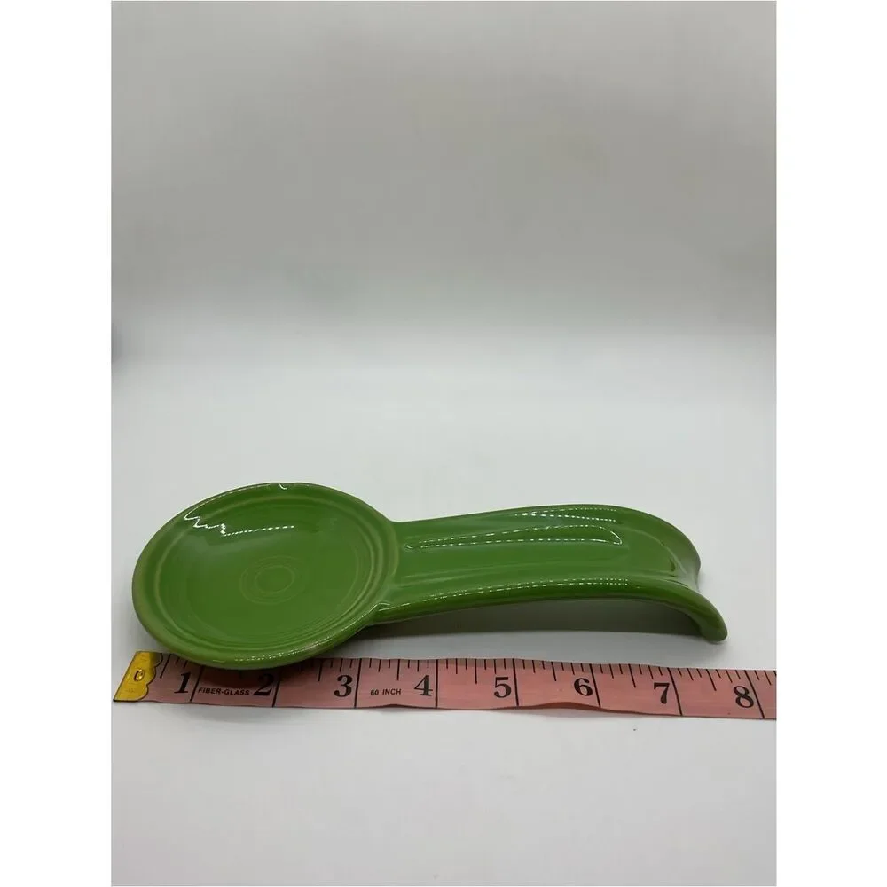 Fiesta Shamrock? Green Ceramic Spoon Rest - flaws